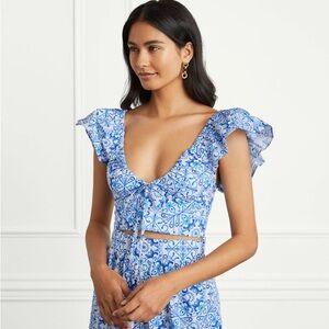 Hill House Home Alexa Top in Blue Mosaic Size S